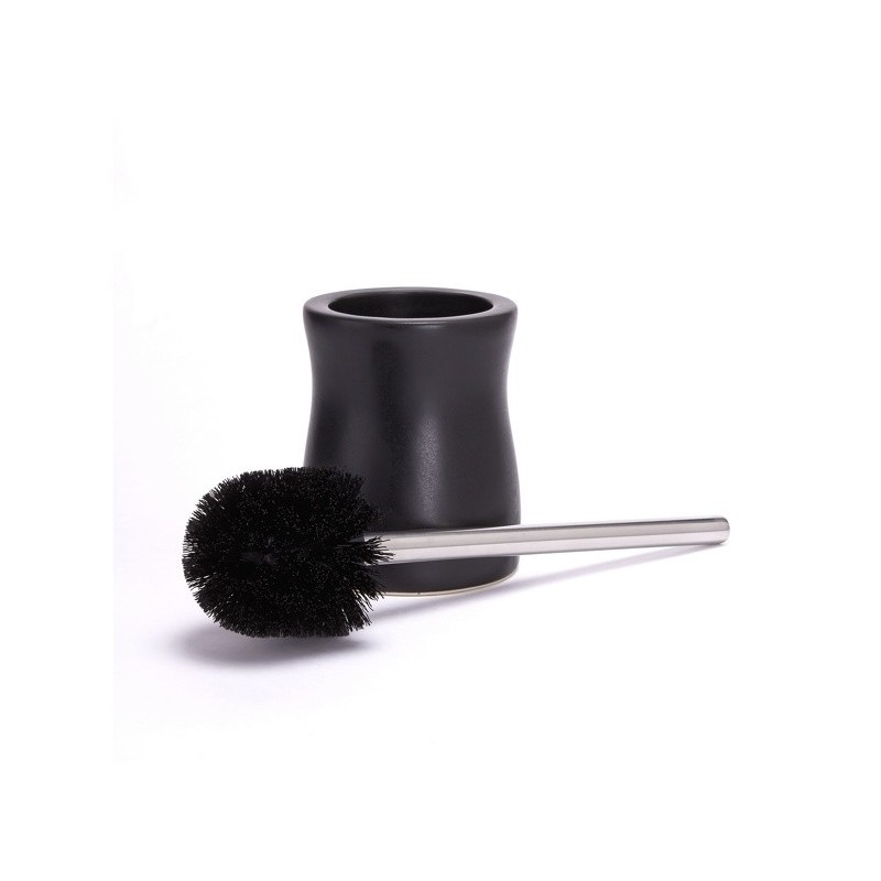 Brosse Wc avec support Céramique PALMA Noir MSV