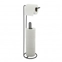 Porte Rouleau papier Wc Mural AMY Acier Noir mat MSV MSV