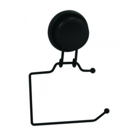 Porte Rouleau papier Wc ou serviettes à ventouse Acier Noir mat MSV MSV