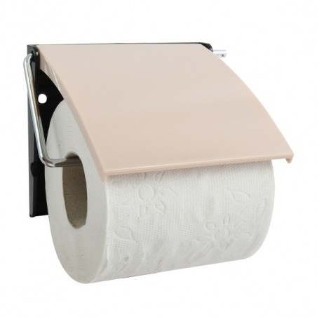 Porte Rouleau Papier Wc Mural PS & Acier Chromé Beige MSV MSV