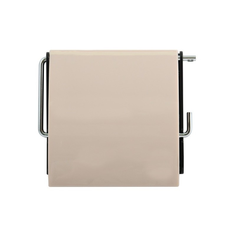Porte Rouleau Papier Wc Mural PS & Acier Chromé Beige MSV MSV