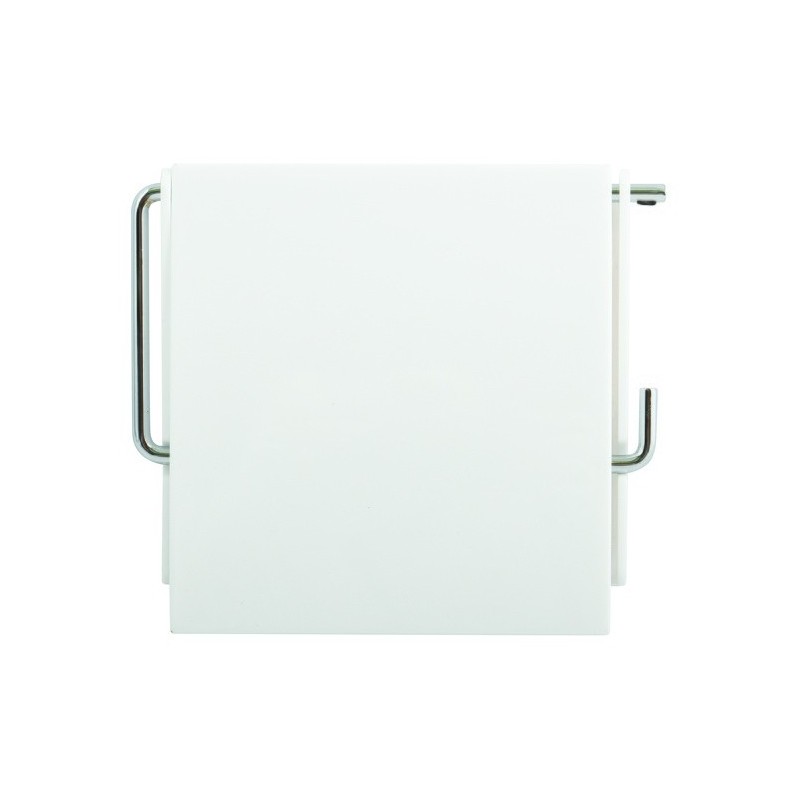 MSV Porte Rouleau Papier Wc Mural PS & Métal chromé Blanc MSV