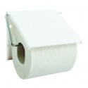 MSV Porte Rouleau Papier Wc Mural PS & Métal chromé Blanc MSV