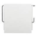 MSV Porte Rouleau Papier Wc Mural PS & Métal chromé Blanc MSV