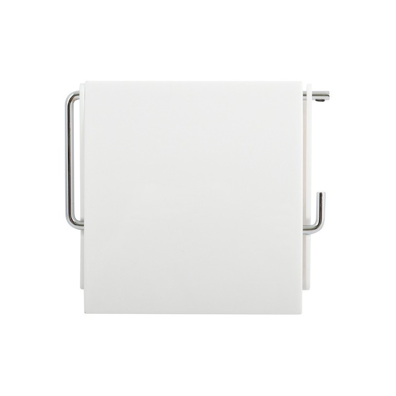 MSV Porte Rouleau Papier Wc Mural PS & Métal chromé Blanc MSV