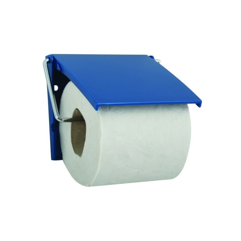 Porte Rouleau Papier Wc Mural PS & Acier chromé Bleu Foncé MSV MSV
