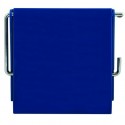 MSV Porte Rouleau Papier Wc Mural PS & Métal chromé Bleu Fonce MSV
