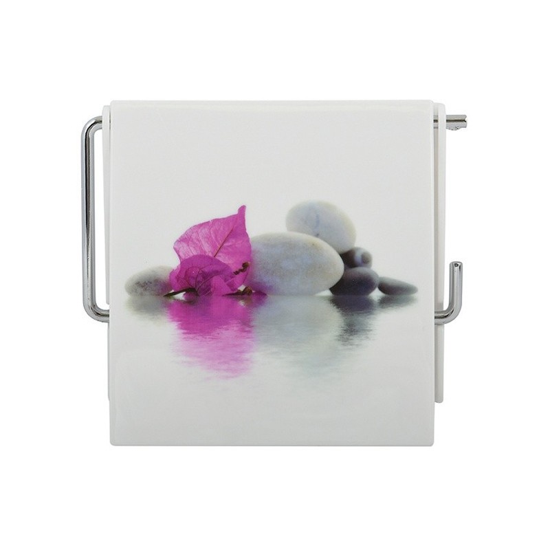 MSV Porte Rouleau Papier Wc Mural PS & Acier chromé MSV