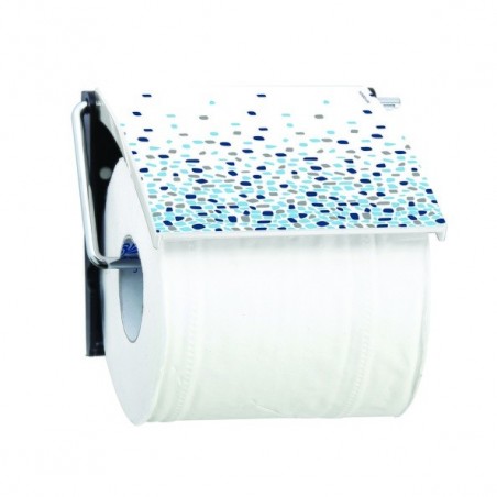 MSV Porte Rouleau Papier Wc Mural PS & Métal chromé BREST Bleu MSV