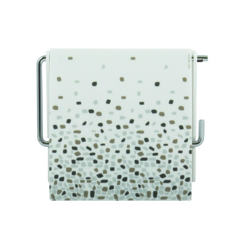 MSV Porte Rouleau Papier Wc Mural PS & Acier chromé BREST Gris MSV