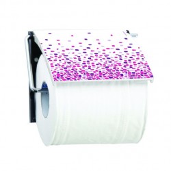 Porte Rouleau Papier Wc Mural PS & Acier chromé BREST Rose MSV MSV