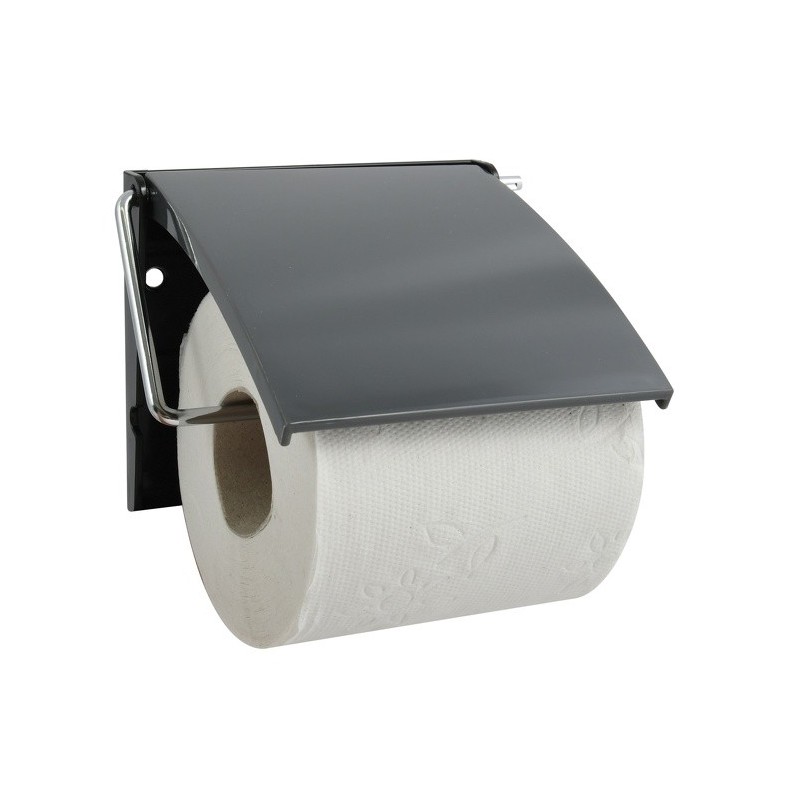 MSV Porte Rouleau Papier Wc Mural PS & Métal chromé Gris Anthracite MSV