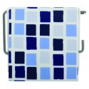 Porte Rouleau Papier Wc Mural PS & Acier chromé Mosaiko Bleu MSV MSV