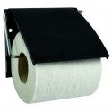 MSV Porte Rouleau Papier Wc Mural PS & Métal chromé Noir MSV