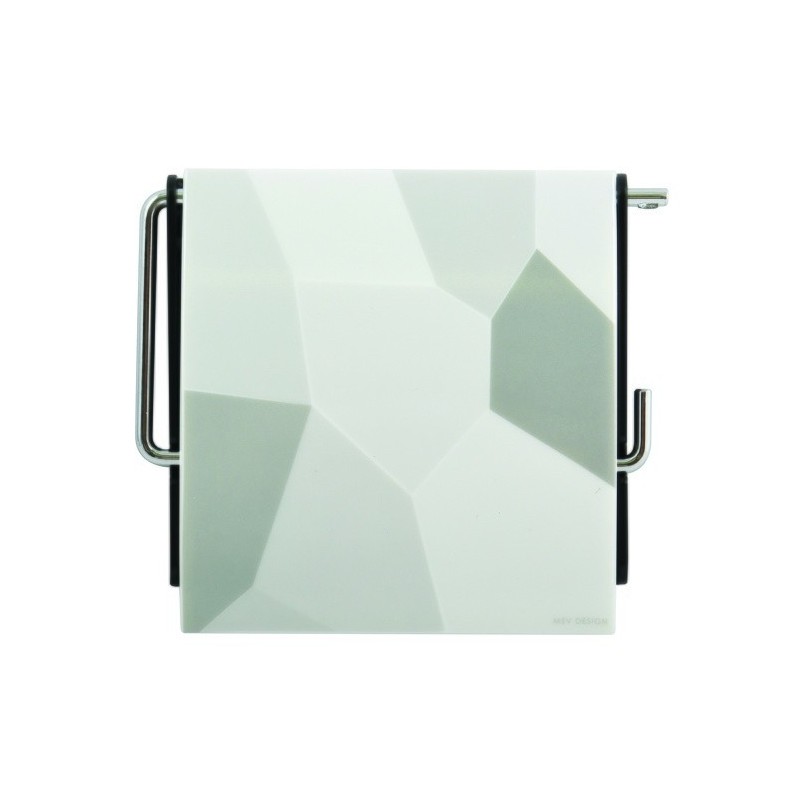 Porte Rouleau Papier Wc Mural PS & Acier chromé ORIGAMI Gris MSV MSV