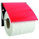 Porte Rouleau Papier Wc Mural PS & Acier chromé Rouge MSV MSV