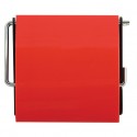 Porte Rouleau Papier Wc Mural PS & Acier chromé Rouge MSV MSV