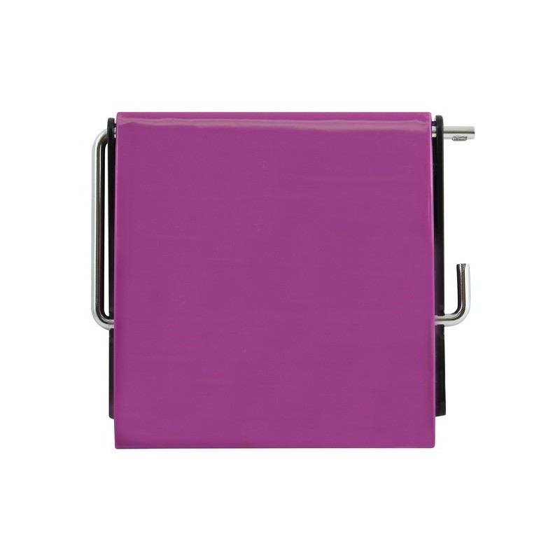 MSV Porte Rouleau Papier Wc Mural PS & Métal chromé Violet MSV