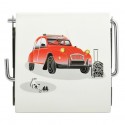 Porte Rouleau Papier Wc Mural 2Cv MDF & Inox Blanc MSV MSV