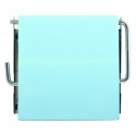 Porte Rouleau Papier Wc Mural MDF & Inox Bleu MSV MSV