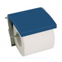 Porte Rouleau Papier Wc Mural MDF & Inox Bleu Foncé MSV MSV