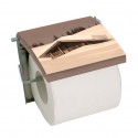 MSV Porte Rouleau Papier Wc Mural MDF & Inox Beige MSV