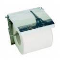 Porte Rouleau Papier Wc Mural Tour Effeil MDF & Inox Gris MSV MSV