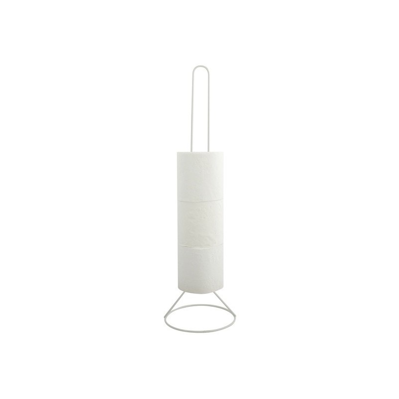 MSV Porte Rouleau Papier Wc sur pied Acier Blanc MSV