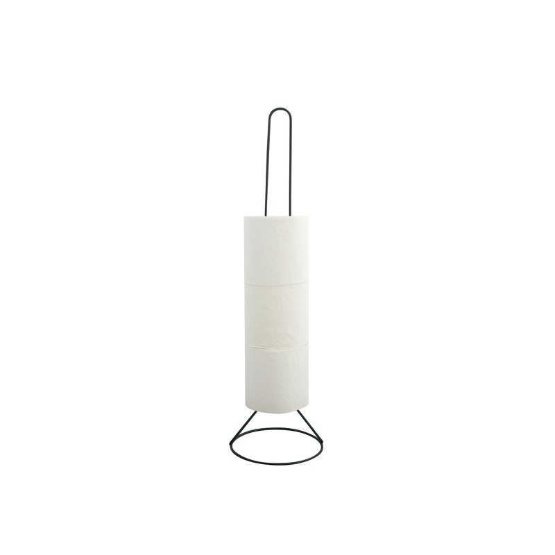 Porte Rouleau Papier Wc Sur pied Acier Noir MSV MSV
