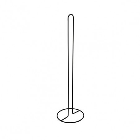 MSV Porte Rouleau Papier Wc  Sur pied Métal noir mat MSV