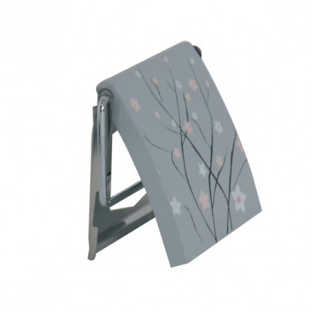 Porte Rouleau Papier Wc Mural MDF & Inox JARDIN JAPONAIX Gris MSV MSV