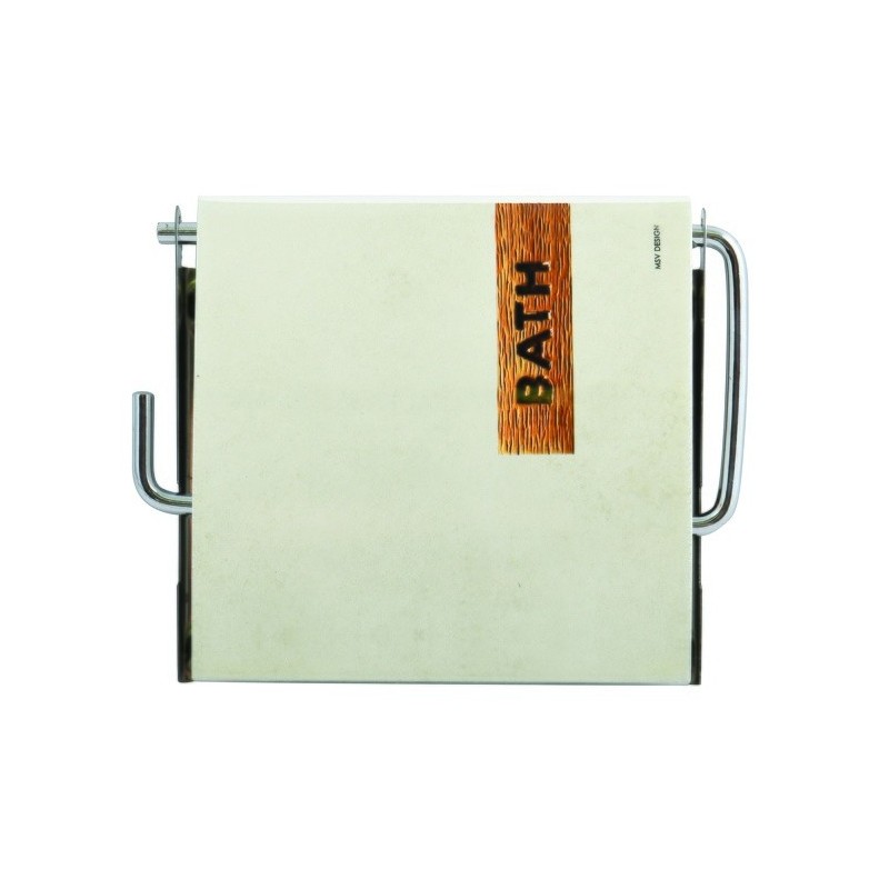 MSV Porte Rouleau Papier Wc Mural Mdf Inox IGUACU MSV