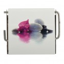 Porte Rouleau Papier Wc Mural MDF & Inox BORNEO Blanc MSV MSV