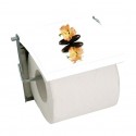 Porte Rouleau Papier Wc Mural MDF & Inox MANILLA Blanc MSV MSV