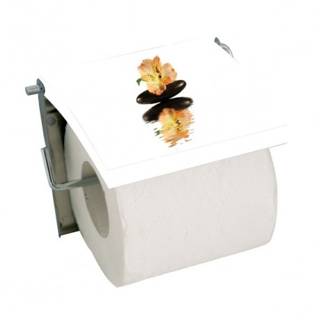 Porte Rouleau Papier Wc Mural MDF & Inox MANILLA Blanc MSV MSV