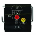 Porte Rouleau Papier Wc Mural MDF & Inox MARELLE Noir MSV MSV
