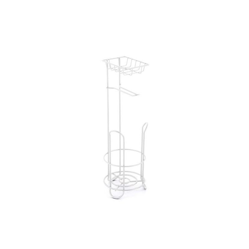 Réserve, Porte rouleaux & Support téléphone sur pied Acier LILO Blanc mat MSV MSV