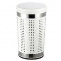 MSV Laundry basket 46L with cushion lid Stainless steel White MSV