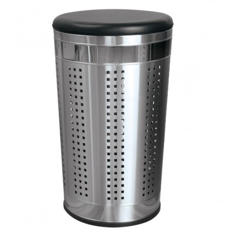 MSV Laundry basket 46L with cushion lid Stainless steel MSV