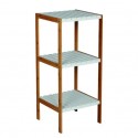 Etagère 3 Niveaux Bambou & MDF Bambou & Blanc MSV MSV