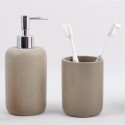 MSV Lot de 4 accessoires de salle de bain en Ciment BRASILIA MSV