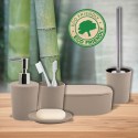 Lot de 5 accessoires de salle de bain en Fibre de Bambou TAKEO Taupe Spirella Spirella