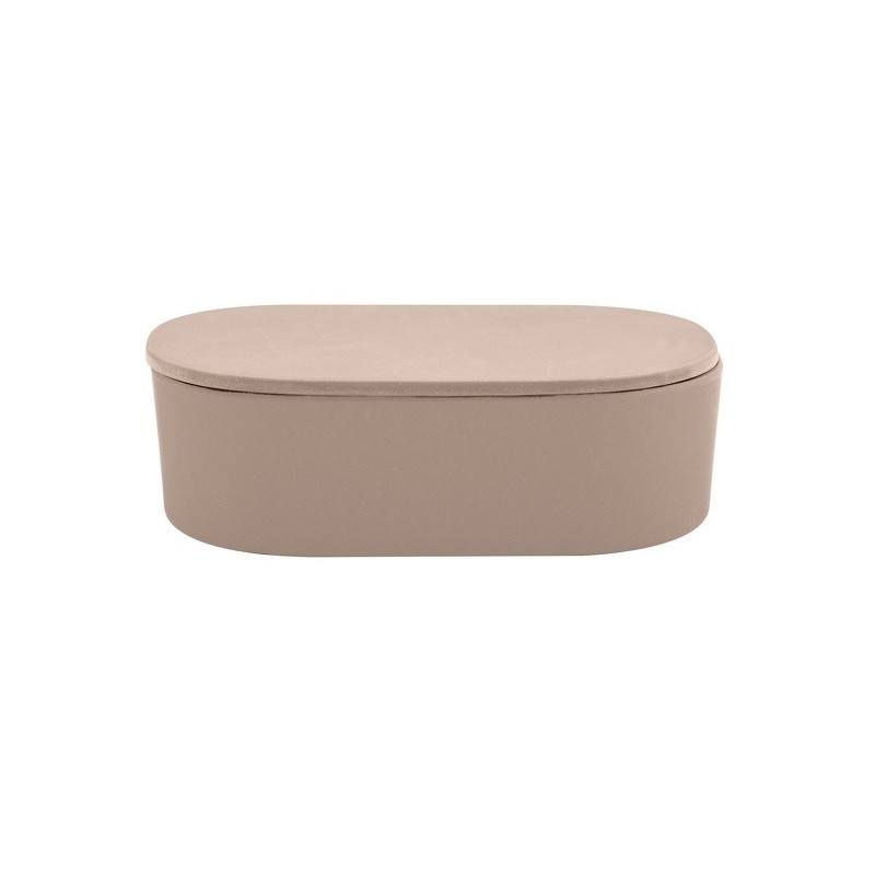 Lot de 5 accessoires de salle de bain en Fibre de Bambou TAKEO Taupe Spirella Spirella