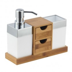 MSV Set d'accessoires de bain KEA Bambou & PS