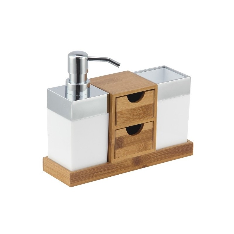 MSV Set d'accessoires de bain KEA Bambou & PS MSV