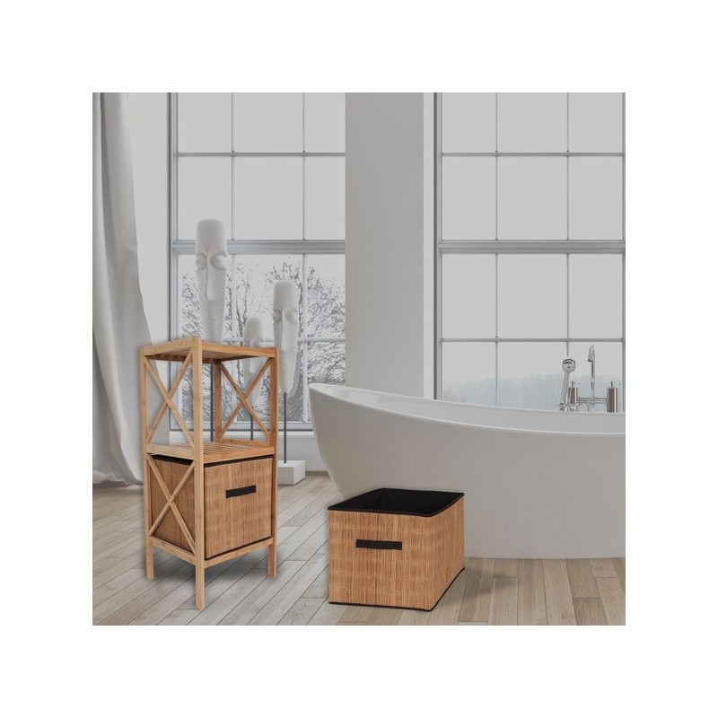 Panier De Rangement Pliant Bambou MSV MSV