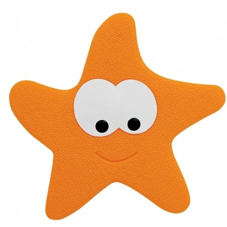 Spirella sticker figurine antidérapant de douche ou baignoire  STARFY x5 pcs Orange Spirella