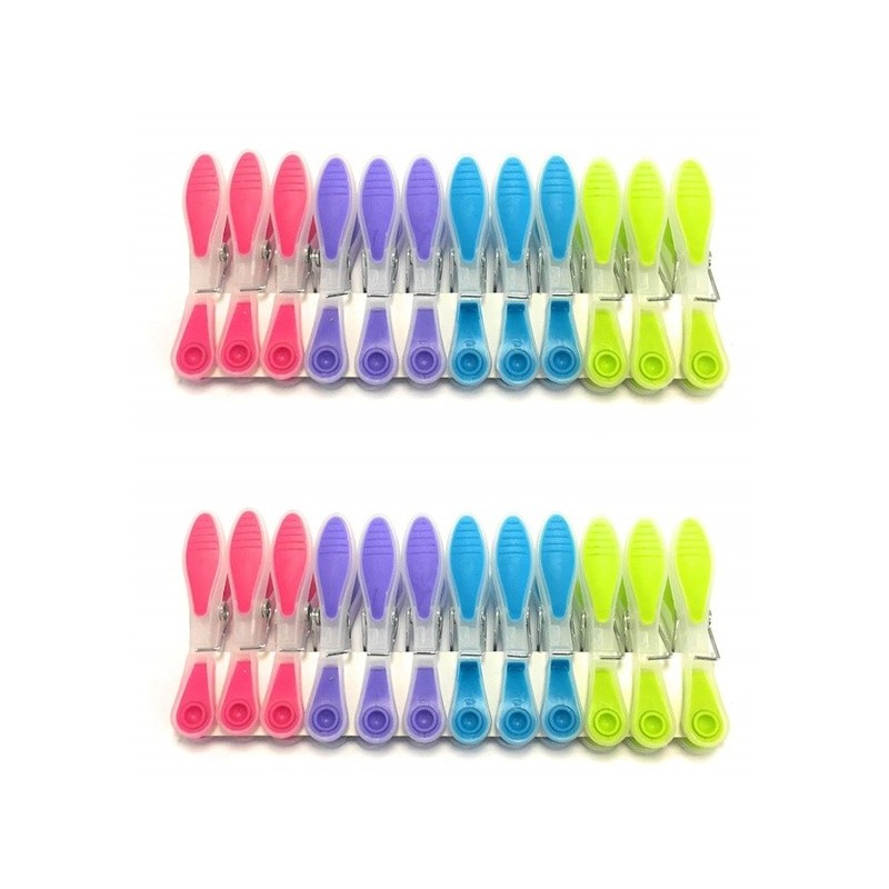 Lot de 144 Pinces à linge Bi-matiere anti-UV MSV MSV