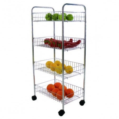Chariot Multi-Fonctions 4 Niveaux Acier Chromé MSV MSV