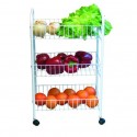 Chariot Multi-Fonctions  3 Niveaux Acier Blanc MSV MSV